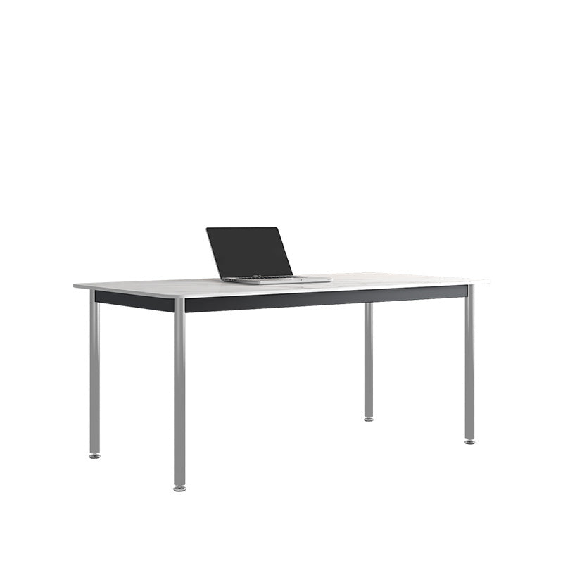 Stone Curved Office Desk Modern 29.53" Tall Writing Desk with Parsons Desk