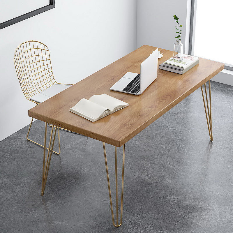 Rectangular Shaped Office Desks Reversible Natural Writing Desk for Office