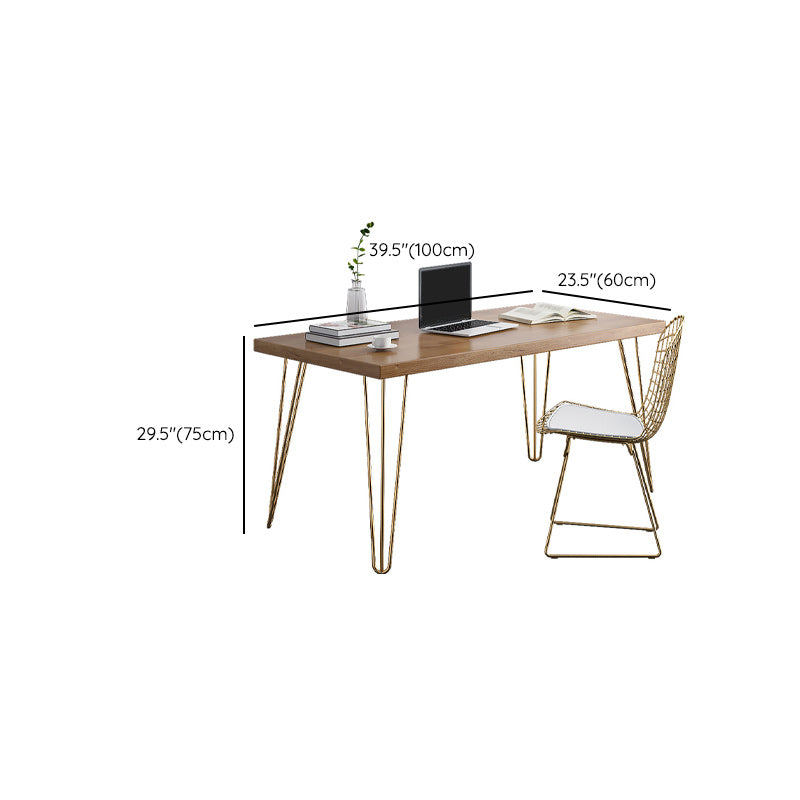 Rectangular Shaped Office Desks Reversible Natural Writing Desk for Office