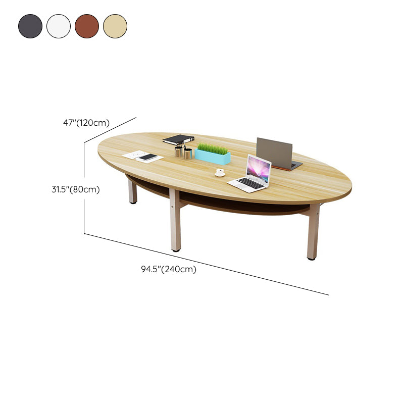 Manufactured Wood Office Desk Contemporary Oval Writing Desk