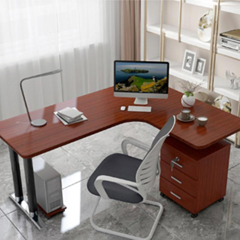 Contemporary L-Shape Office Desk Wooden Writing Desk for Office