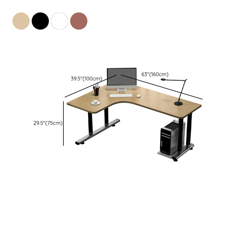 Contemporary L-Shape Office Desk Wooden Writing Desk for Office