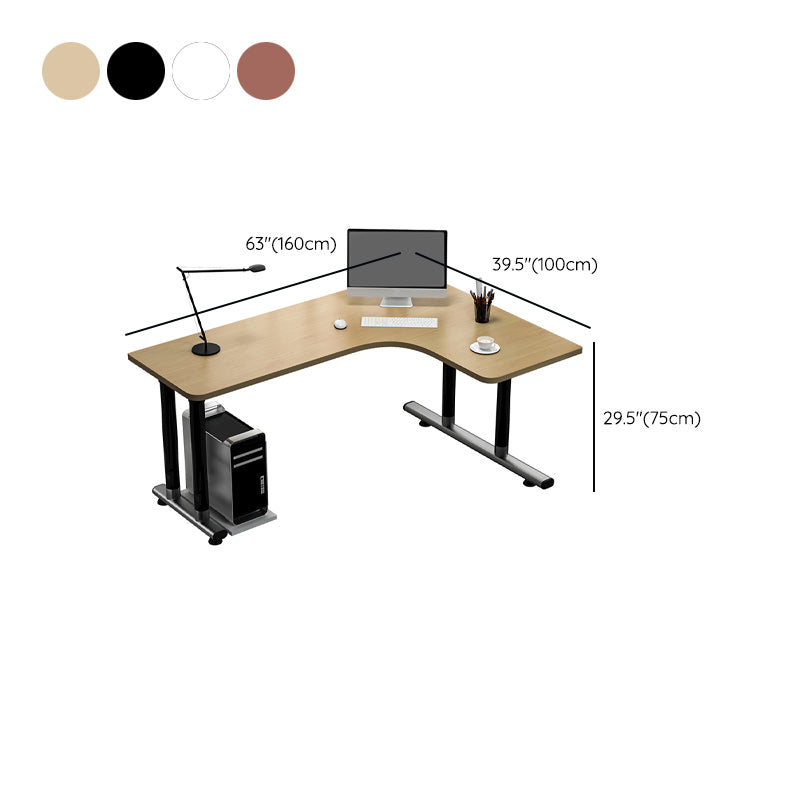 Contemporary L-Shape Office Desk Wooden Writing Desk for Office