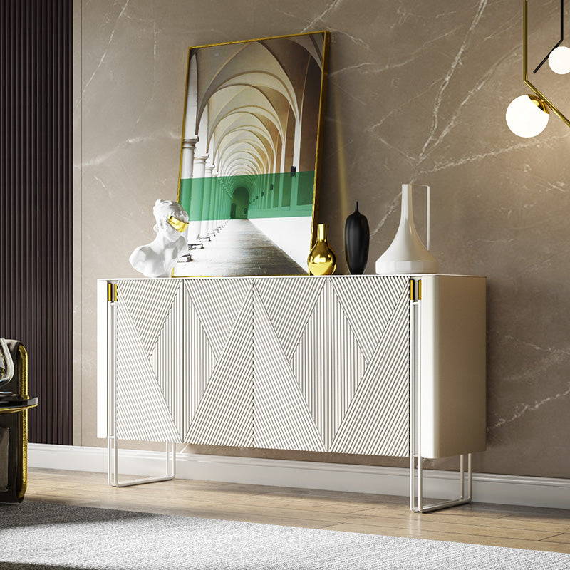 Modern and Contemporary Sideboard Stone Dining Buffet with Cabinets