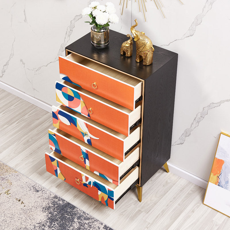 Wood Buffet Table Modern Style Side Board with Cabinets and Drawers