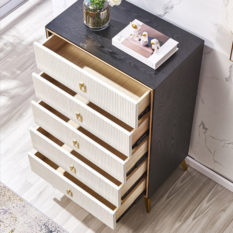 Wood Buffet Table Modern Style Side Board with Cabinets and Drawers