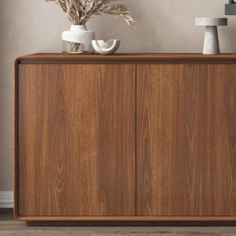 Wood Buffet Table Contemporary Style Side Board with Cabinets and Drawers