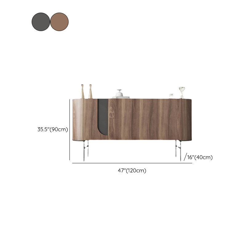 Wood Buffet Table Contemporary Style Side Board with Cabinets