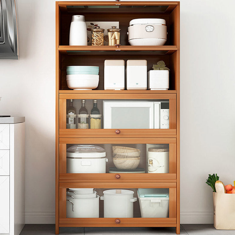 Modern Style Sideboard Brown Bamboo Sideboard for Kitchen Use