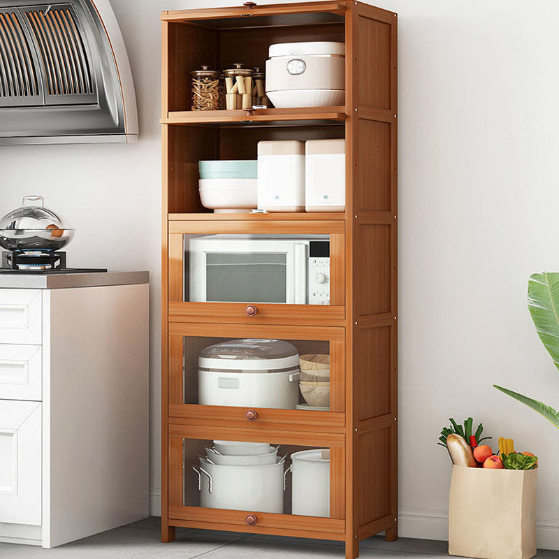 Modern Style Sideboard Brown Bamboo Sideboard for Kitchen Use