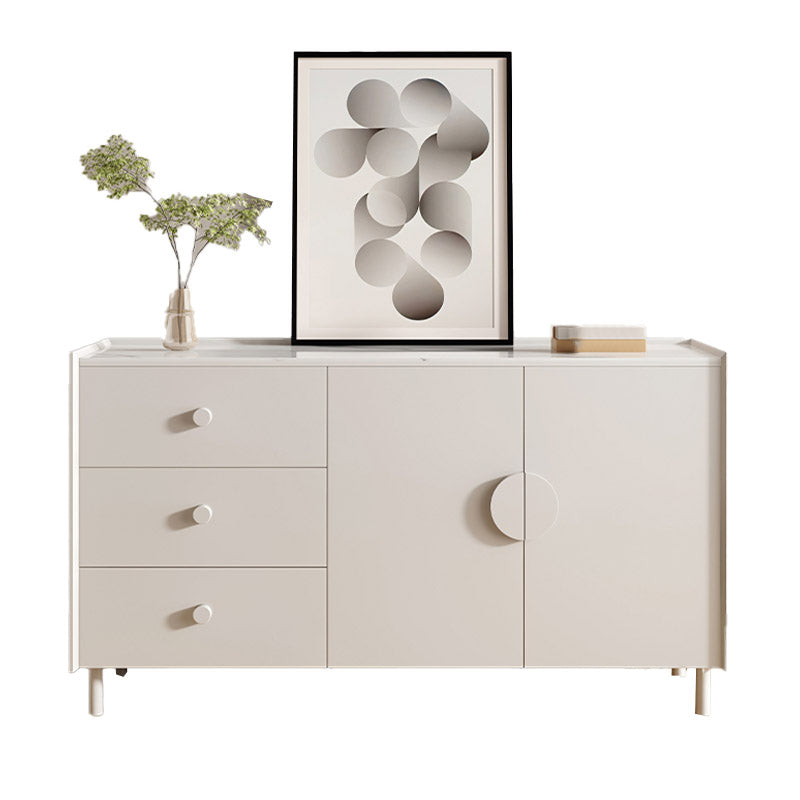 Modern and Contemporary Credenza Stone Dining Buffet with Cabinets and Drawers