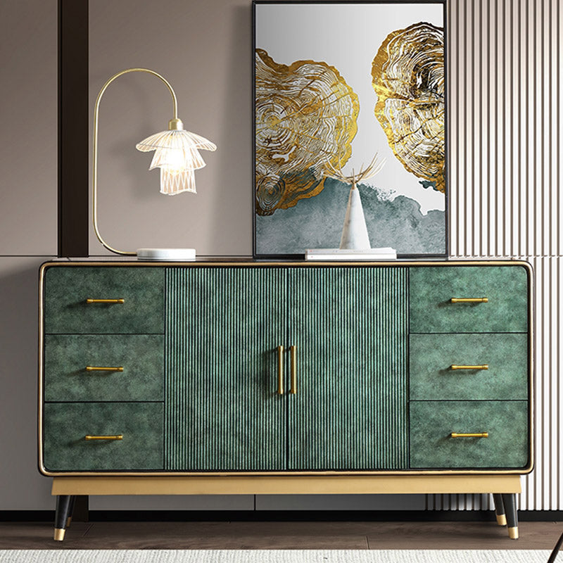 Modern and Contemporary Credenza Stone Dining Buffet with Drawers and Cabinets