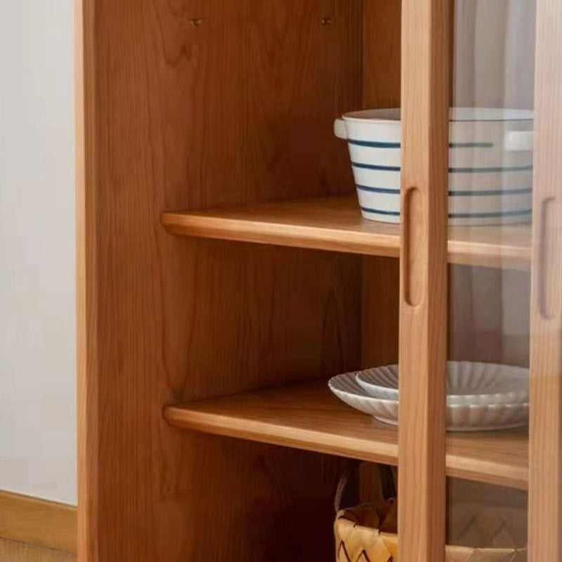 Solid Wood Buffet Table Modern and Contemporary Side Board with Cabinets and Drawers