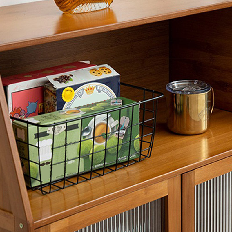 Wood Buffet Table Modern Side Board with Cabinets and Drawer