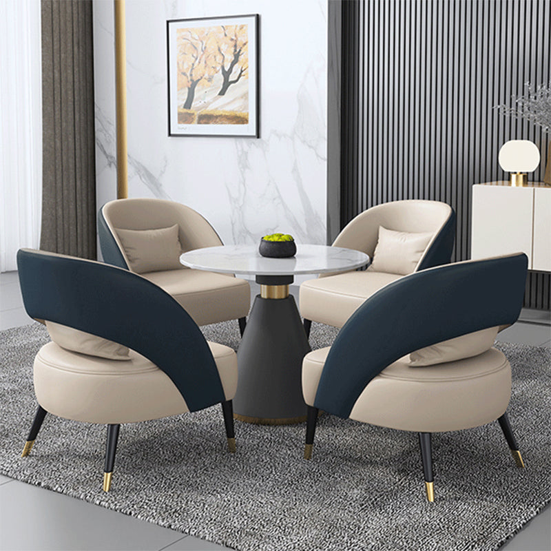 Contemporary No Arms Conference Chair Leather Chair for Office