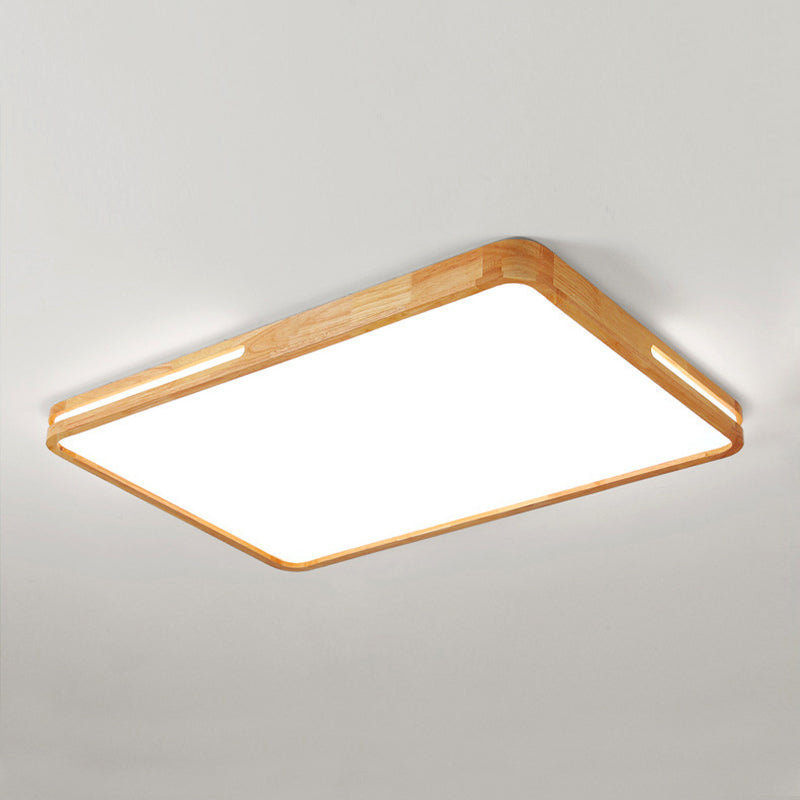 Wood Flush Mount Geometric Light Contemporary Flush for Bedroom