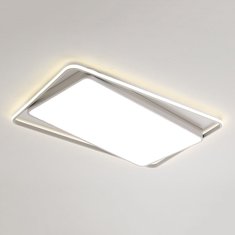 Single Modernism White Flush Mount Lighting LED Ceiling Light for Living Room