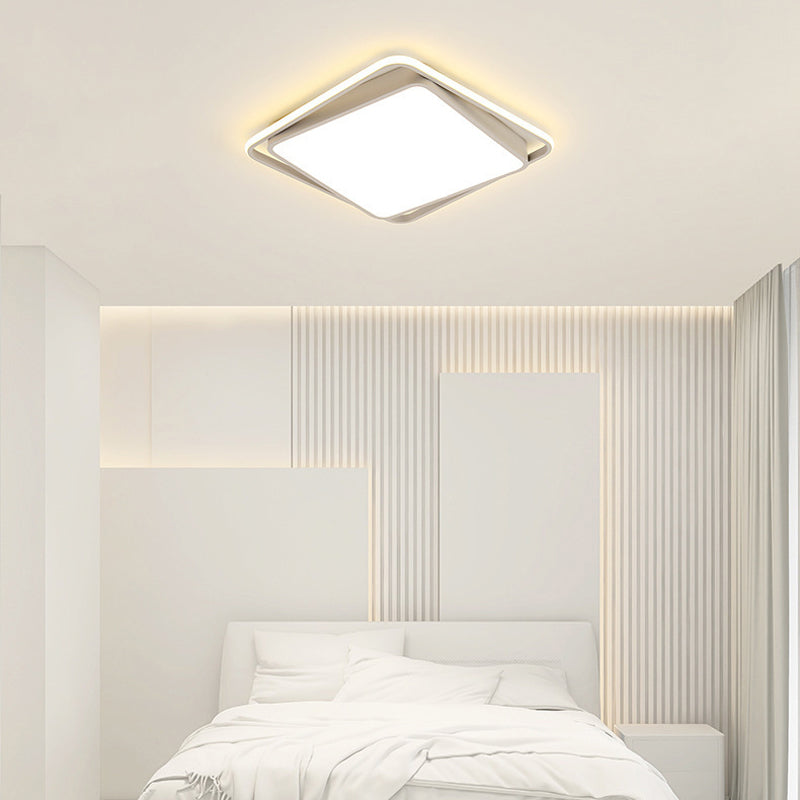 Single Modernism White Flush Mount Lighting LED Ceiling Light for Living Room