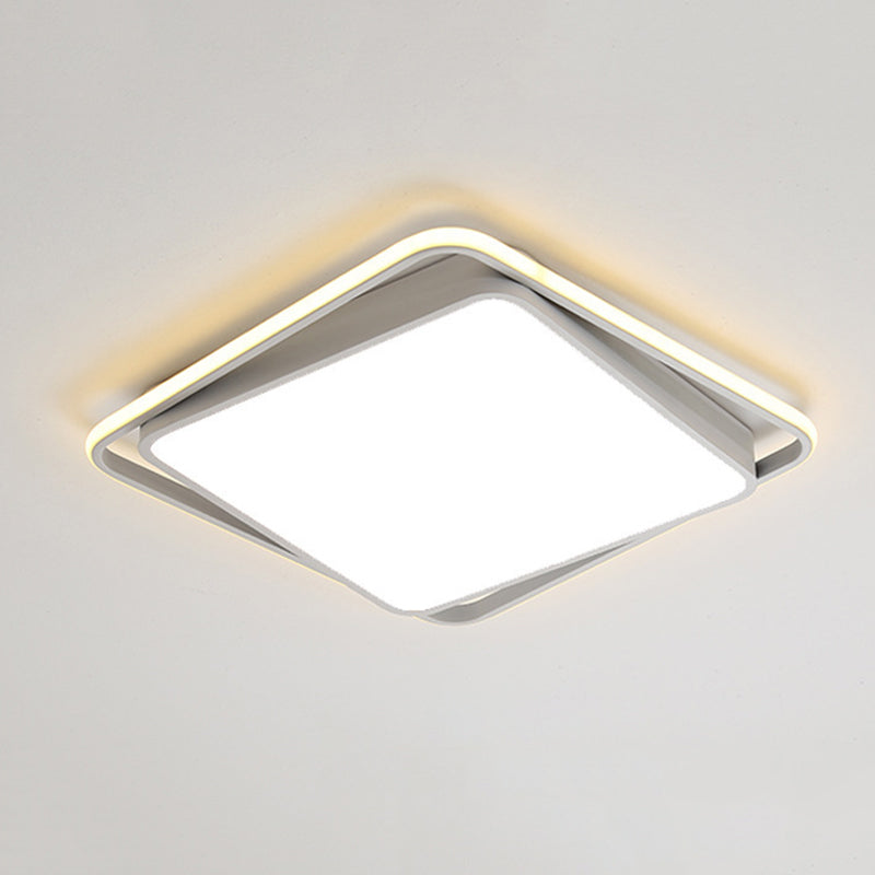 Single Modernism White Flush Mount Lighting LED Ceiling Light for Living Room