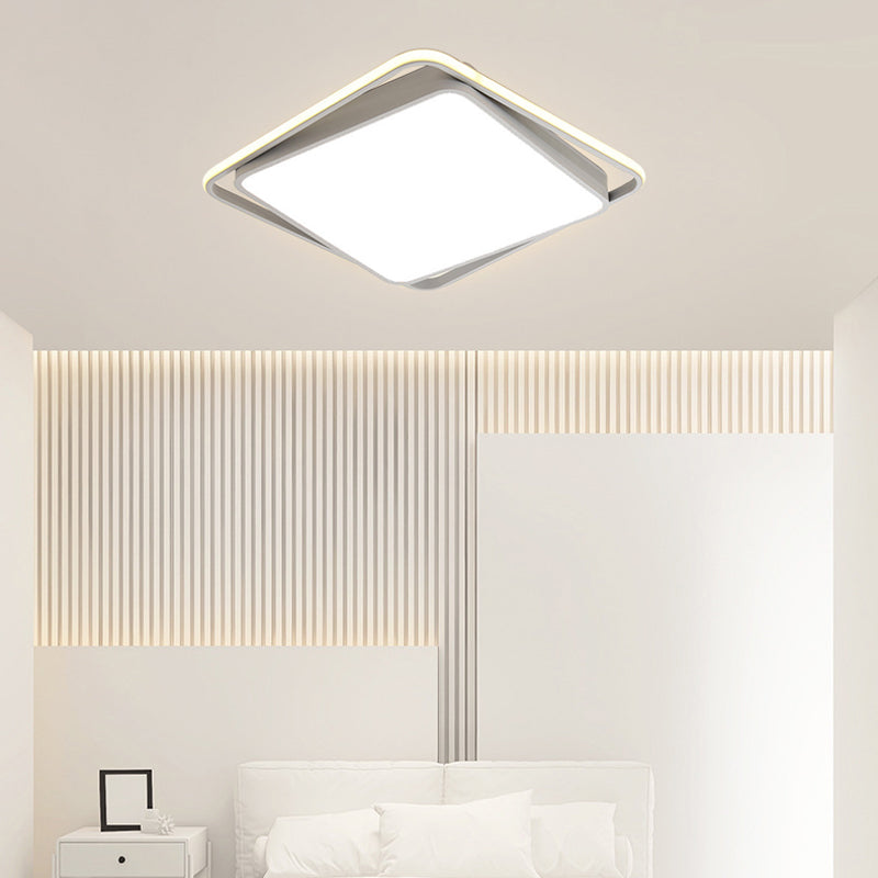 Single Modernism White Flush Mount Lighting LED Ceiling Light for Living Room