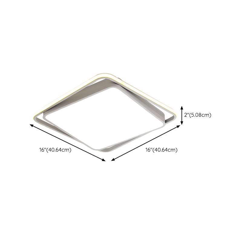 Single Modernism White Flush Mount Lighting LED Ceiling Light for Living Room