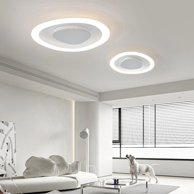 Single Modernism White Flush Mount Lighting LED Ceiling Light for Bedroom