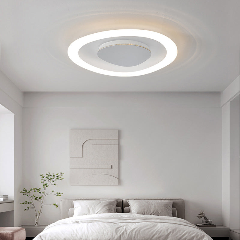 Single Modernism White Flush Mount Lighting LED Ceiling Light for Bedroom