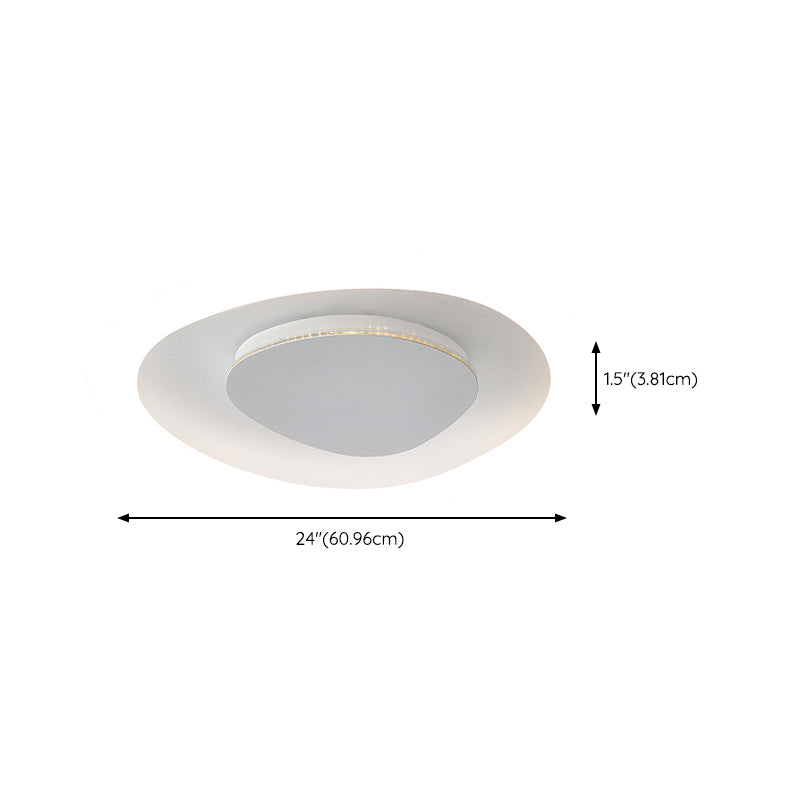 Single Modernism White Flush Mount Lighting LED Ceiling Light for Bedroom