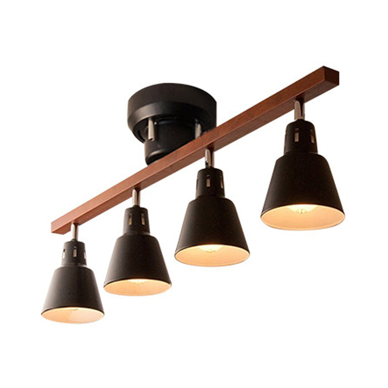 Metal Bell Semi Flush Light Simple Semi Flush Chandelier Lighting