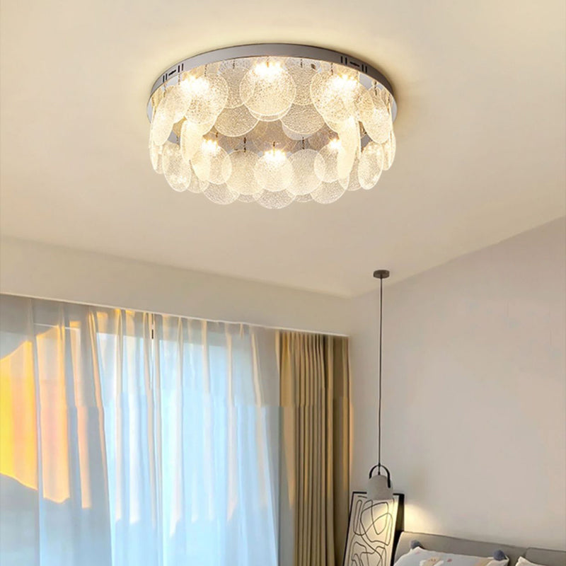 Single Modernism Silver Flush Mount Lighting LED Ceiling Light for Bedroom