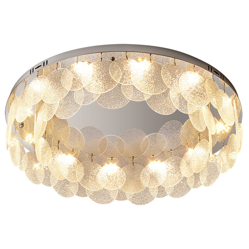 Single Modernism Silver Flush Mount Lighting LED Ceiling Light for Bedroom