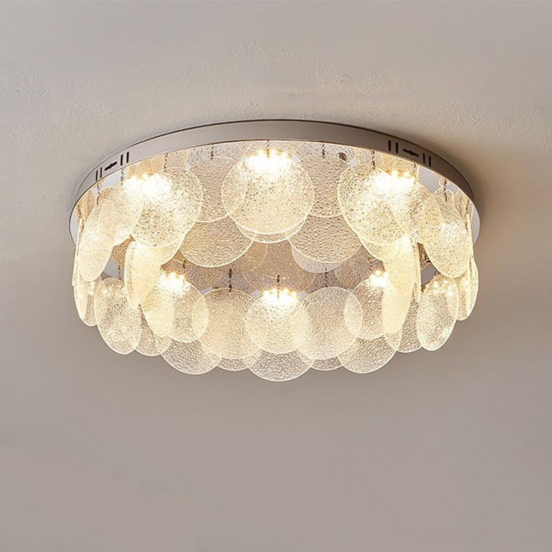 Single Modernism Silver Flush Mount Lighting LED Ceiling Light for Bedroom