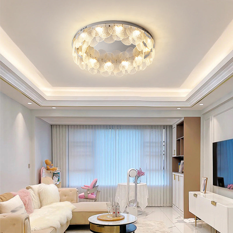 Single Modernism Silver Flush Mount Lighting LED Ceiling Light for Bedroom