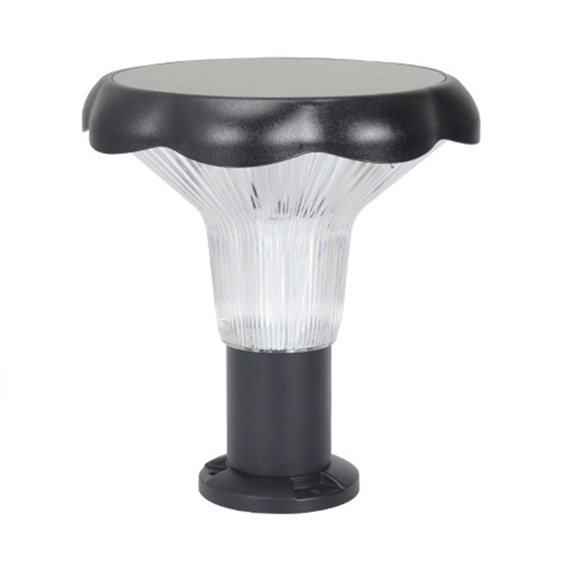 Nordic Style Outdoor Light Geometry Shape Solar Energy Pillar Lamp for Outdoor