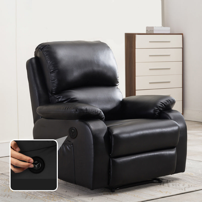 Traditional 41.33" Height Standard Recliner Faux Leather Recliner Chair