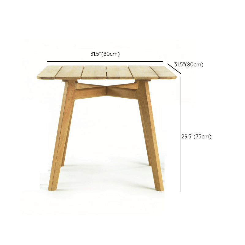 Contemporary Patio Table Solid Wood Rectangle/Square Dining Table