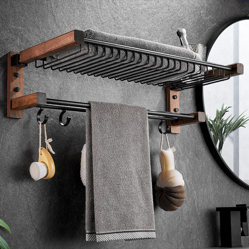 Modern Black Bathroom Set Bath Shelf Towel Bar Bath Hardware Set