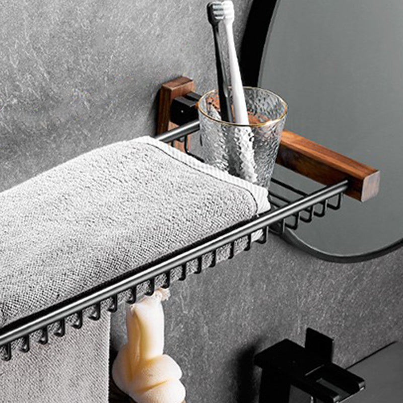 Modern Black Bathroom Set Bath Shelf Towel Bar Bath Hardware Set