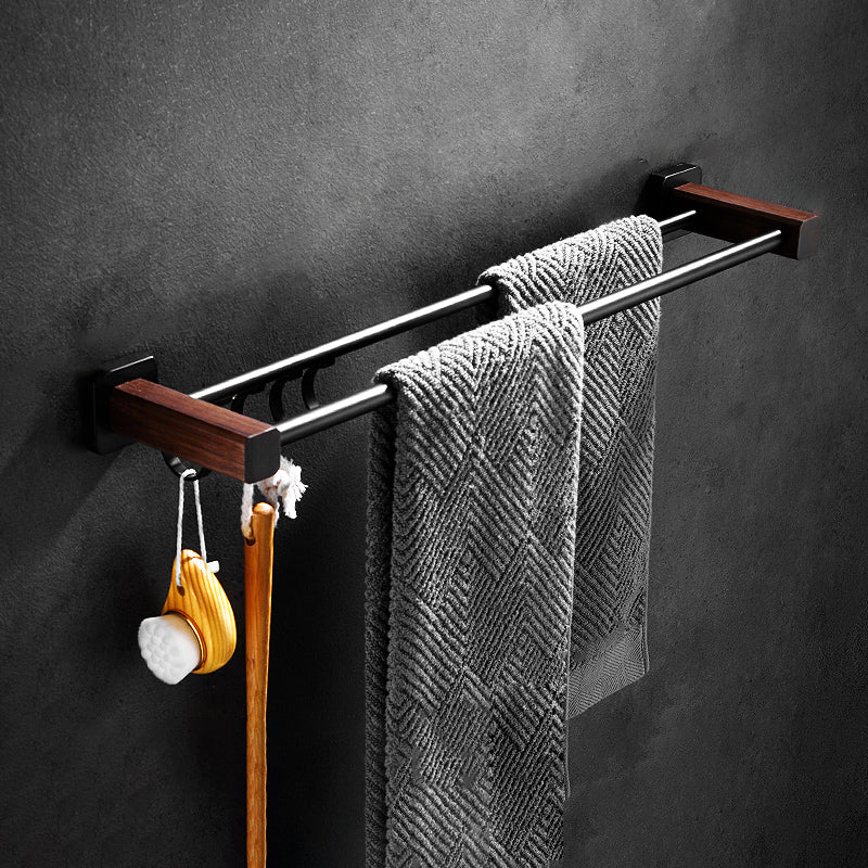 Modern Black Bathroom Set Bath Shelf Towel Bar Bath Hardware Set