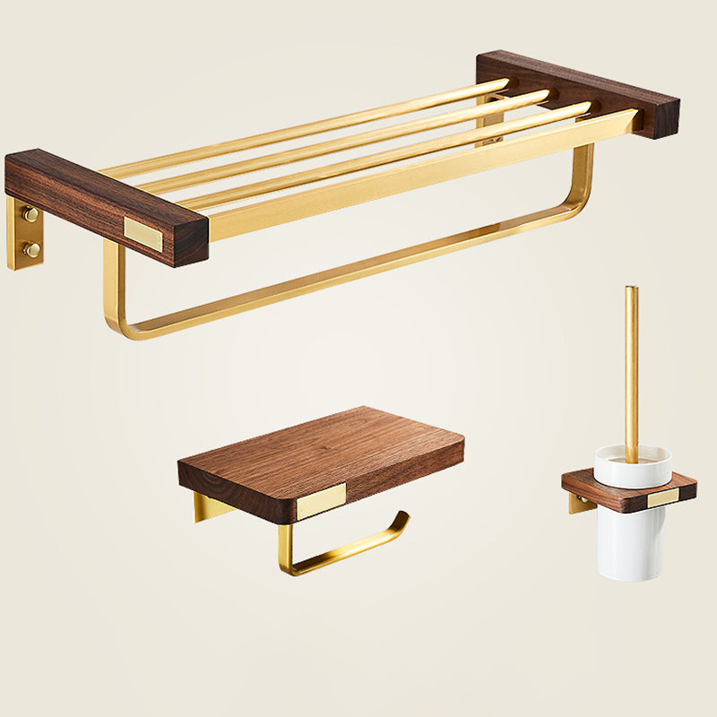 Modern Gold Bath Hardware Set Bath Shelf Paper Holder Bathroom Accessory Set