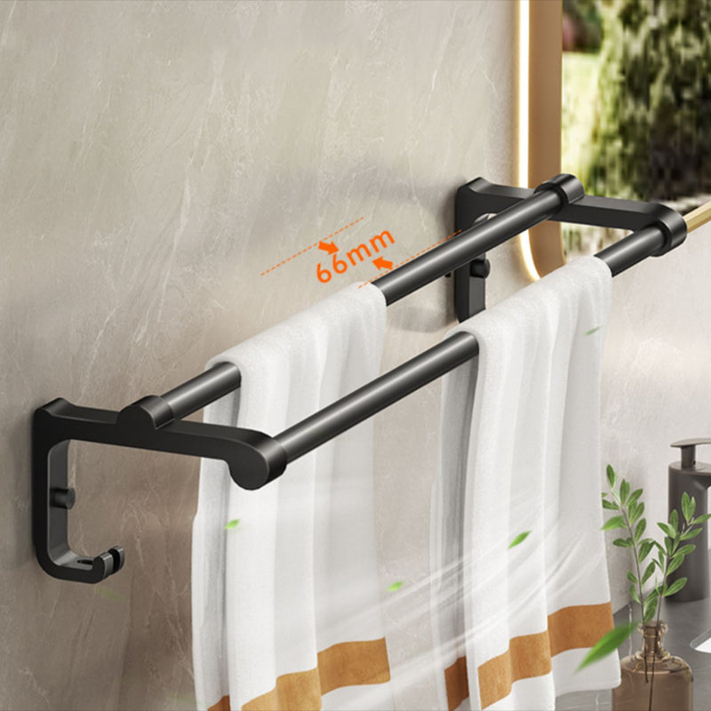 Modern Bathroom Set Matte Black Bath Shelf Towel Bar Bathroom Accessory Kit