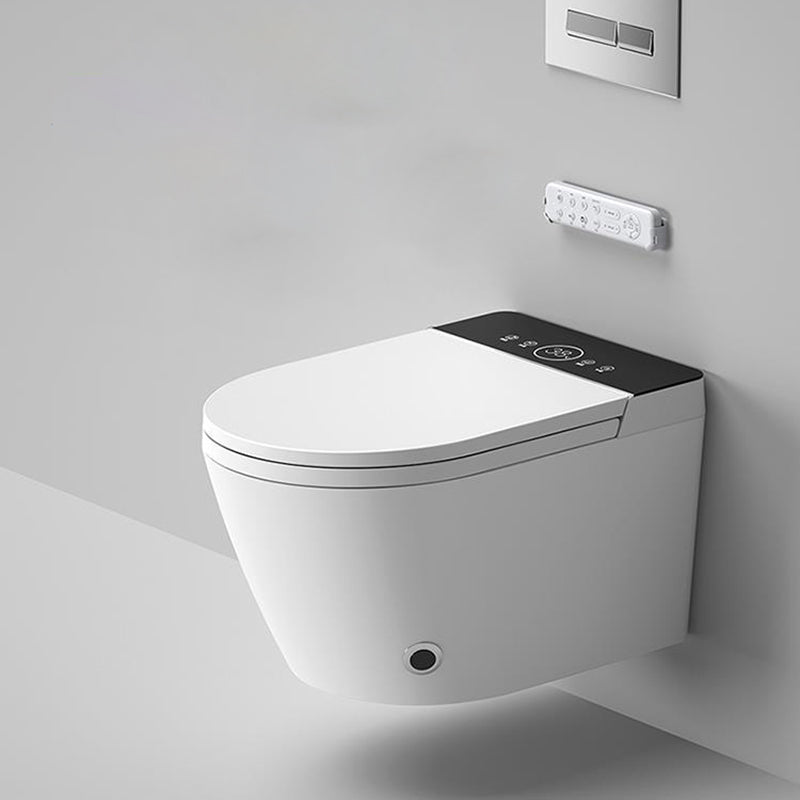 Elongated Wall Mounted Bidet with Heated Seat White 12.20" High Bidet