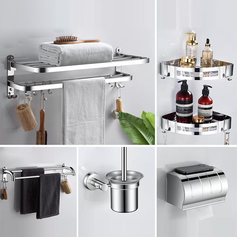 Modern Stainless Steel Bathroom Set Paper Holder Bath Shelf Bathroom Hardware