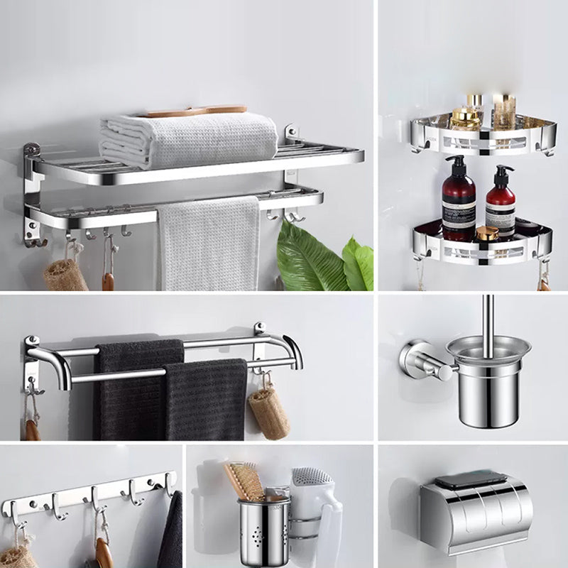 Modern Stainless Steel Bathroom Set Paper Holder Bath Shelf Bathroom Hardware