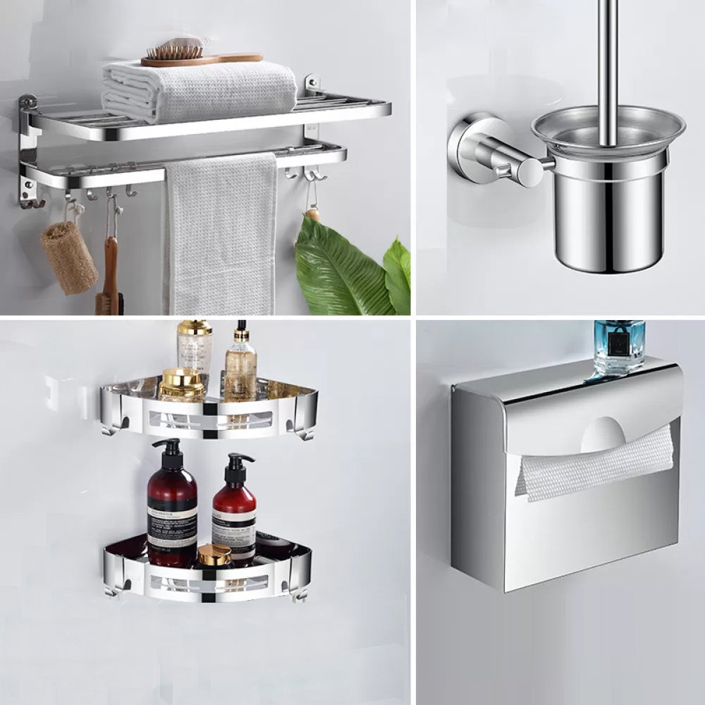 Modern Stainless Steel Bathroom Set Paper Holder Bath Shelf Bathroom Hardware