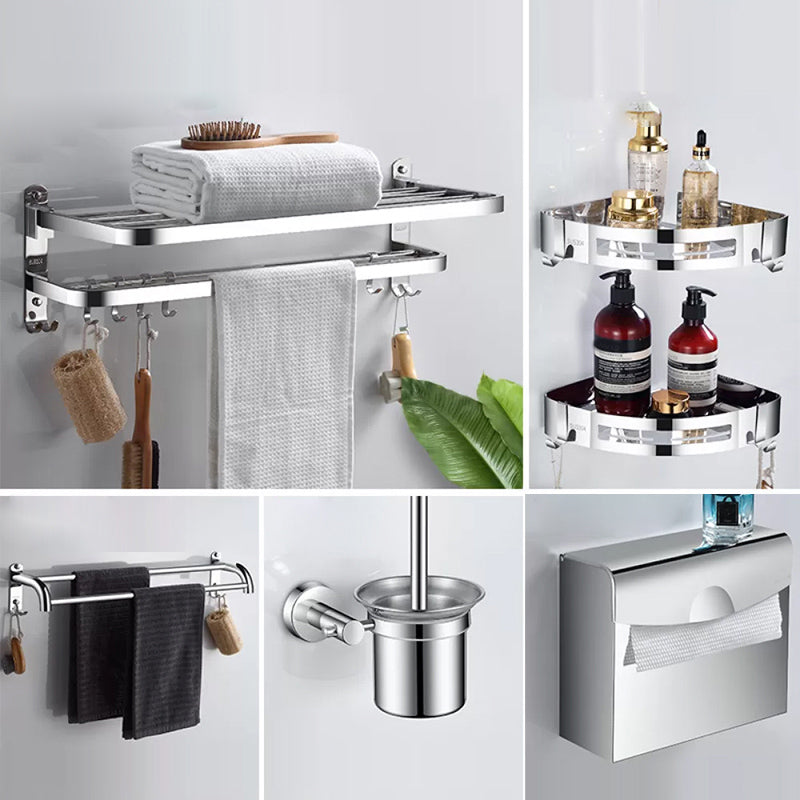 Modern Stainless Steel Bathroom Set Paper Holder Bath Shelf Bathroom Hardware