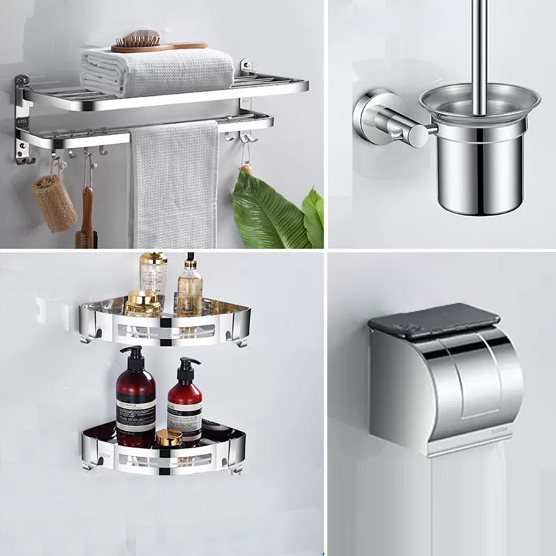 Modern Stainless Steel Bathroom Set Paper Holder Bath Shelf Bathroom Hardware