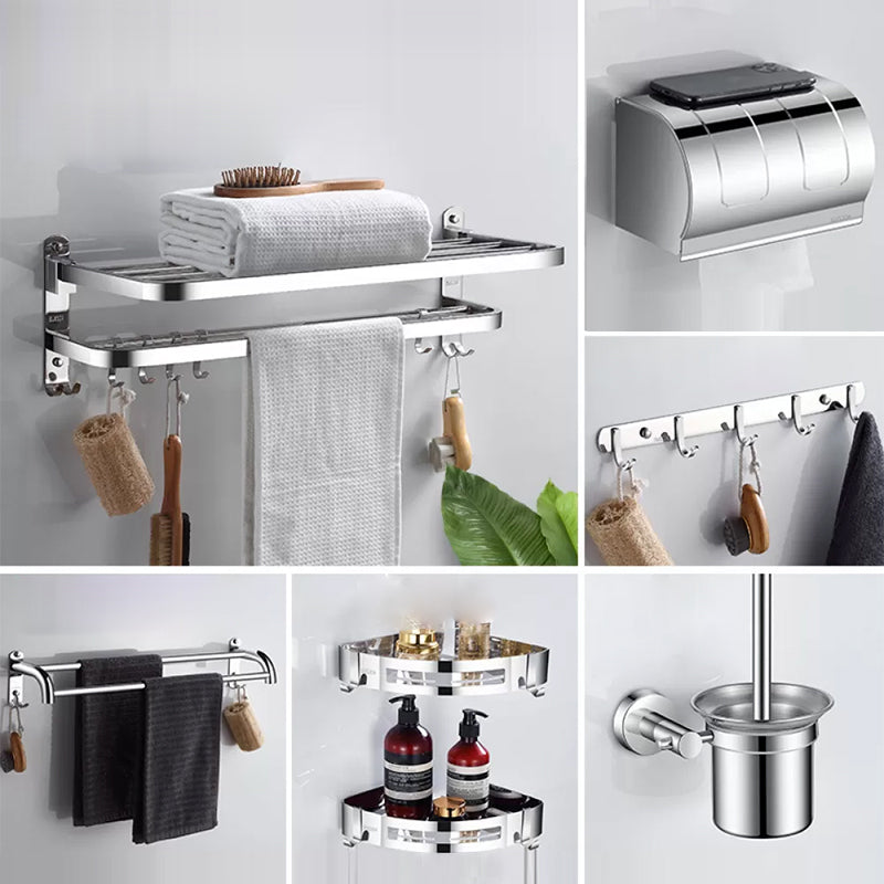 Modern Stainless Steel Bathroom Set Paper Holder Bath Shelf Bathroom Hardware