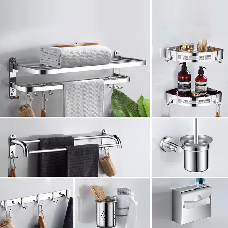 Modern Stainless Steel Bathroom Set Paper Holder Bath Shelf Bathroom Hardware