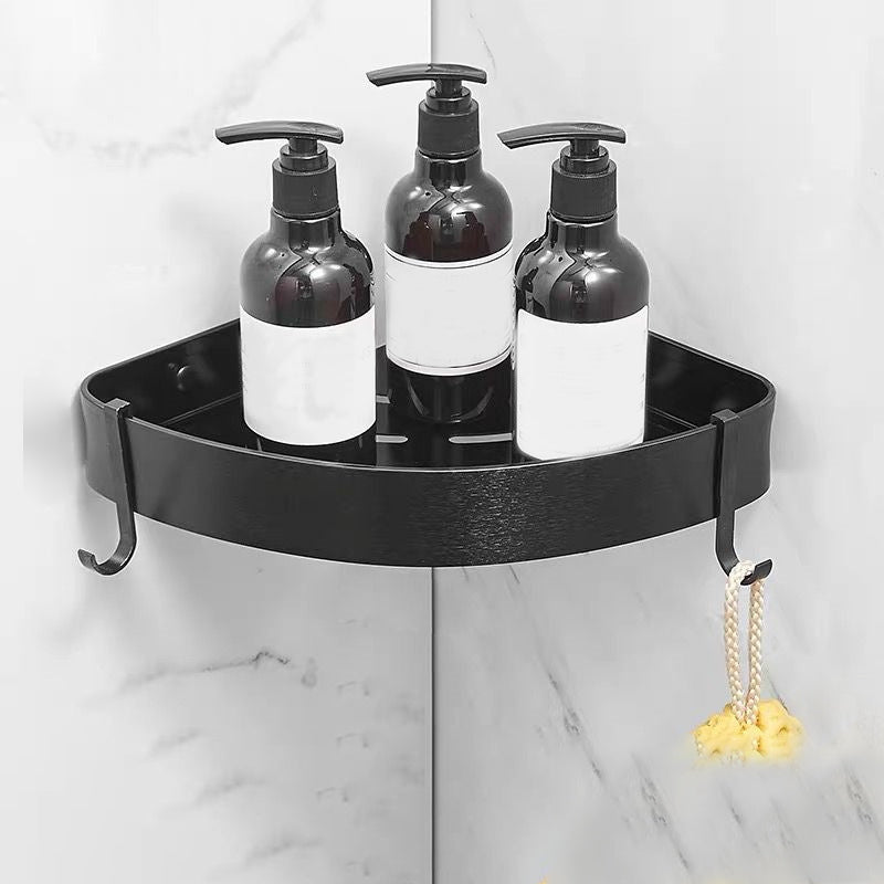 Modern Bathroom Accessory Kit Black Soap Dish Bath Shelf Bathroom Set